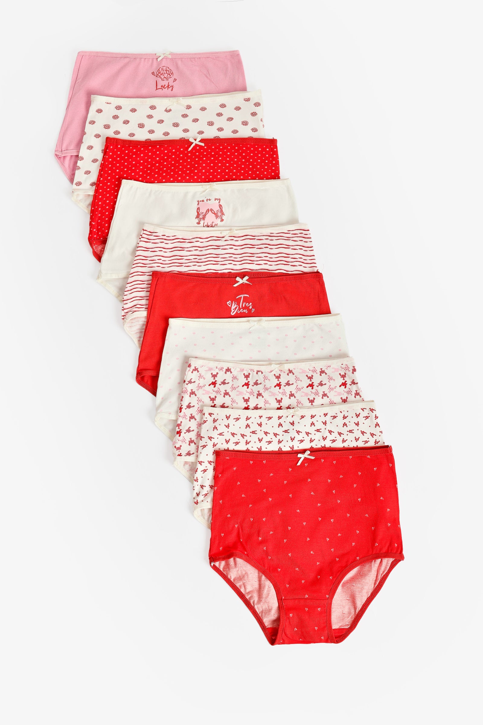 Pack of 10 Colored Full Brief Panties
