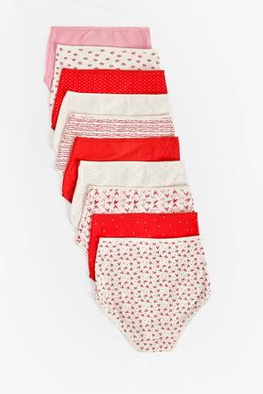 Pack of 10 Colored Full Brief Panties