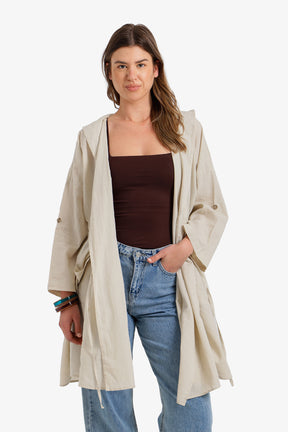 Drawstring Waist Kimono