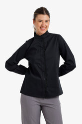 Mandarin Lace Collar Shirt