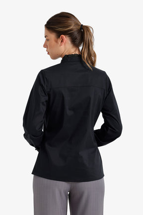 Mandarin Lace Collar Shirt