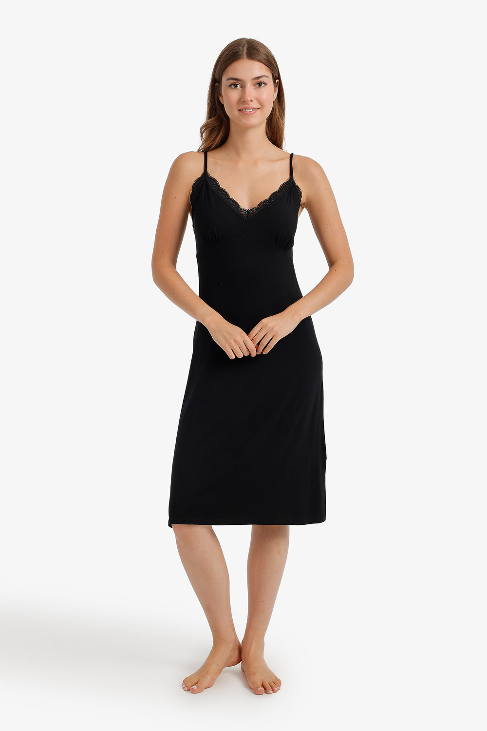 Scalloped-Lace Nightgown