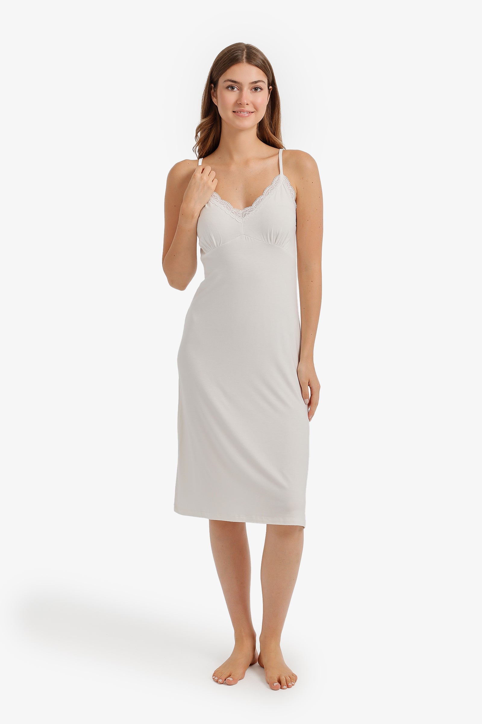 Scalloped-Lace Nightgown