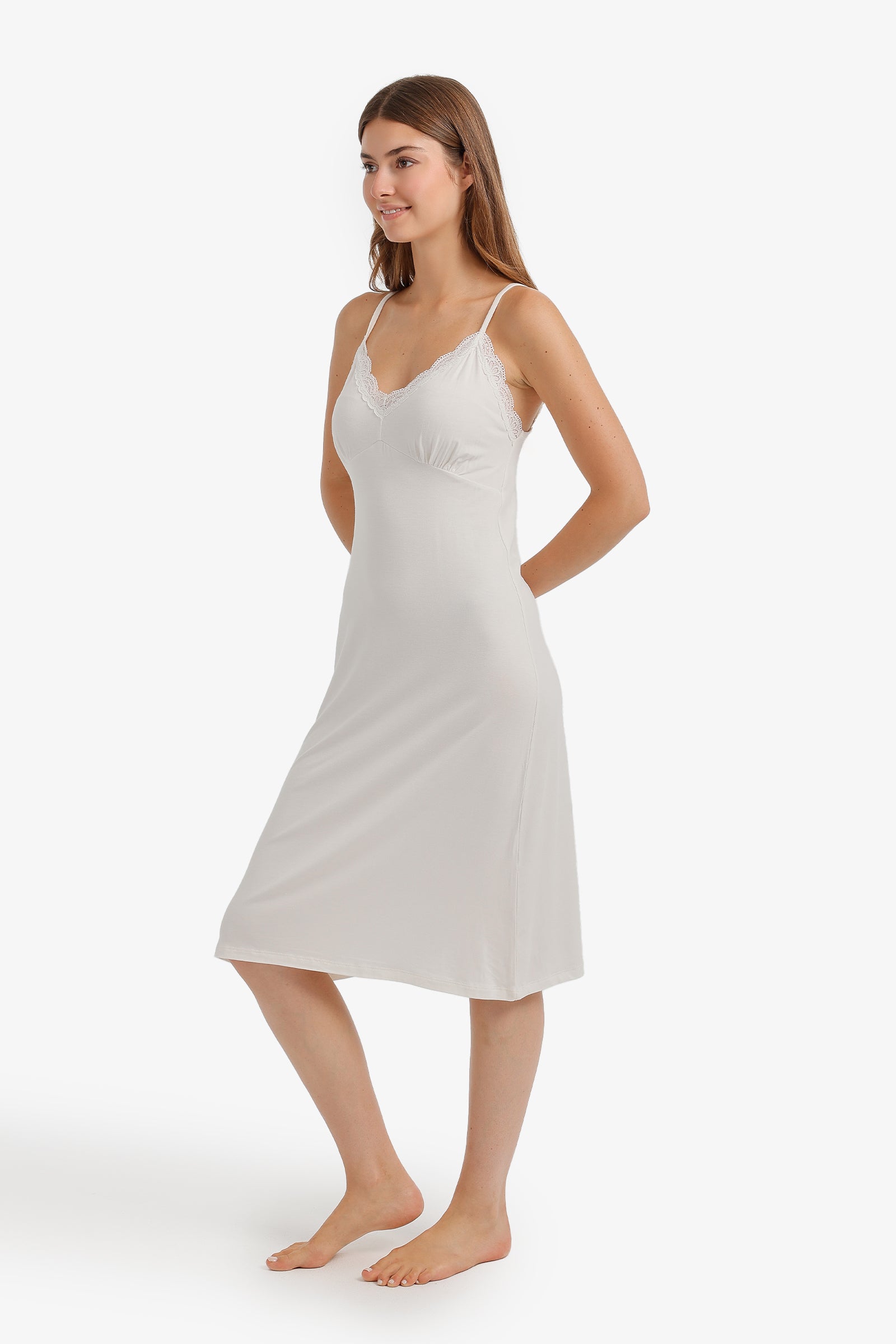 Scalloped-Lace Nightgown