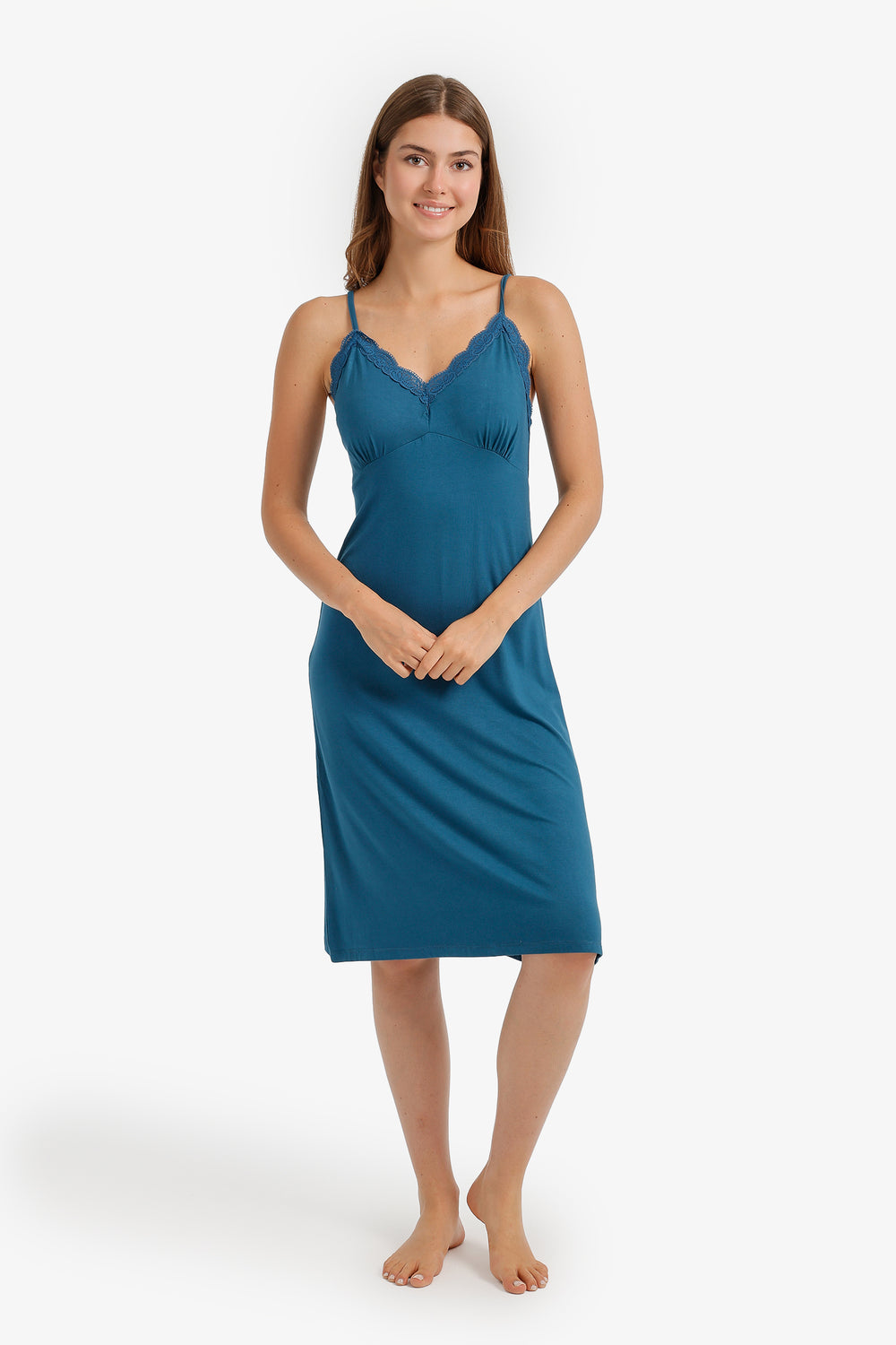 Scalloped-Lace Nightgown