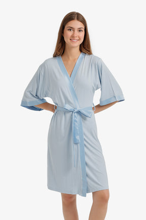 Satin-Trim Robe