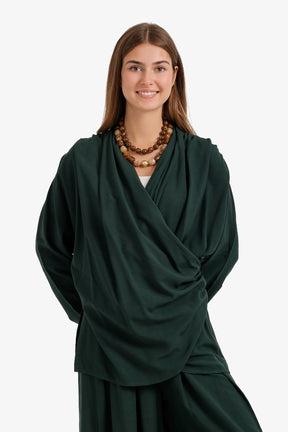 Draped Wrap Cardigan