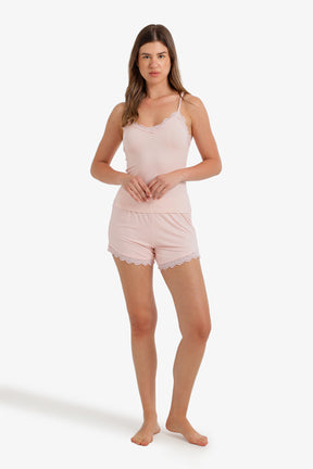 Lace Trim Pyjama Set