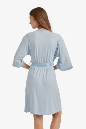 Satin-Trim Robe
