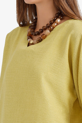 Textured V-Neck Blouse