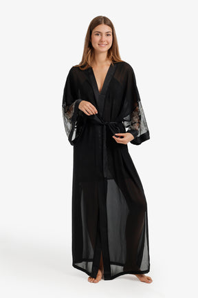 Sheer Floral Nightgown Set