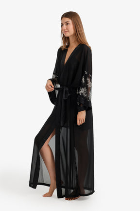 Sheer Floral Nightgown Set