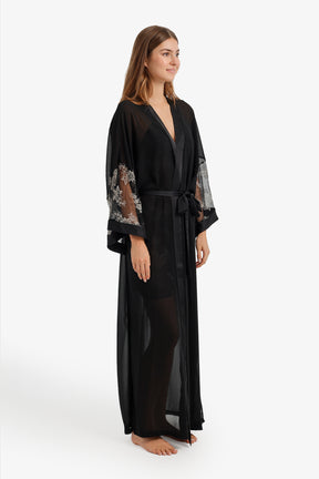 Sheer Floral Nightgown Set