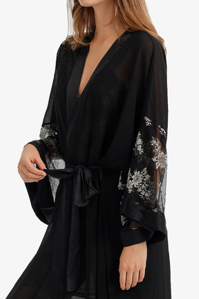 Sheer Floral Nightgown Set
