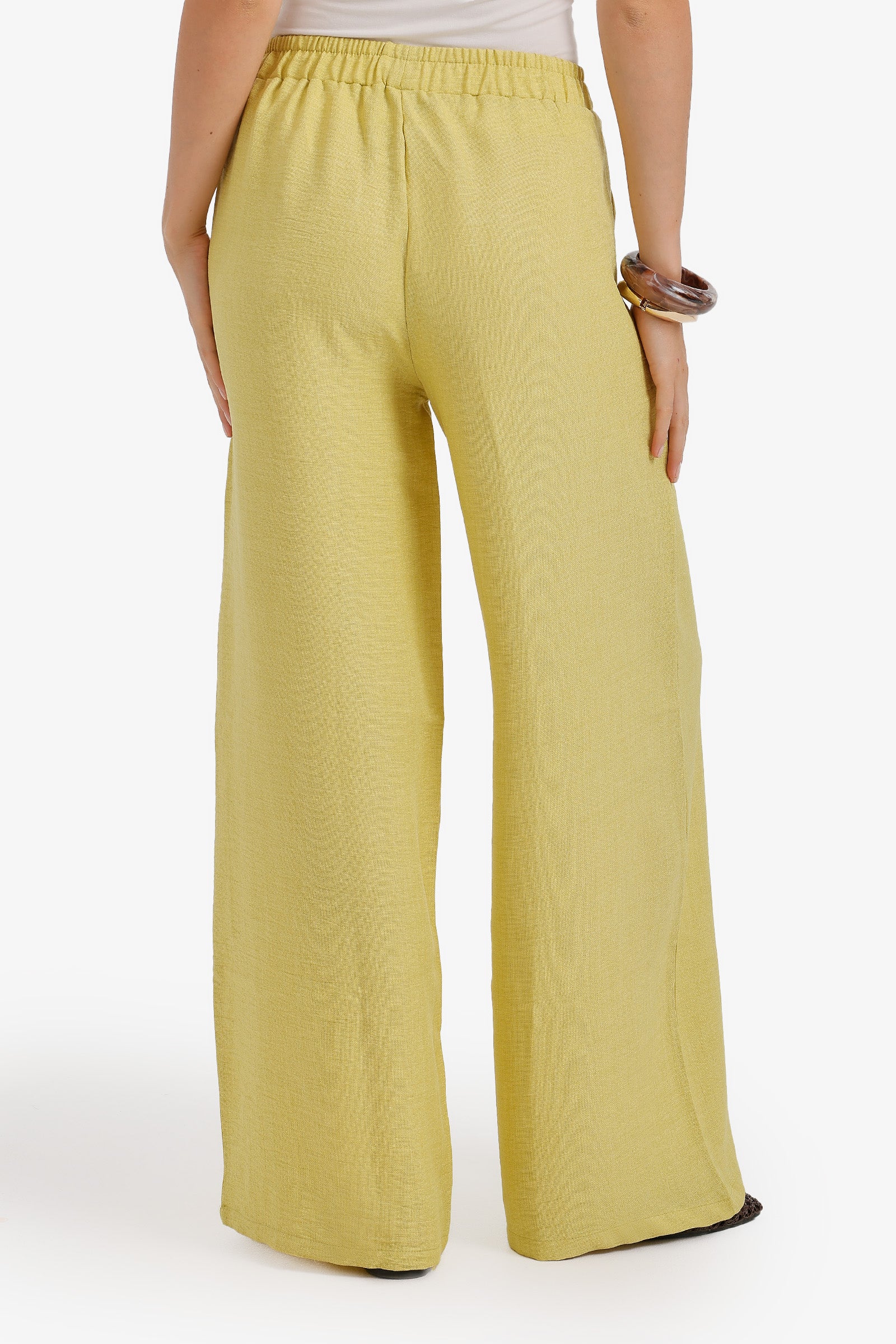 Textured Wide-Leg Pants
