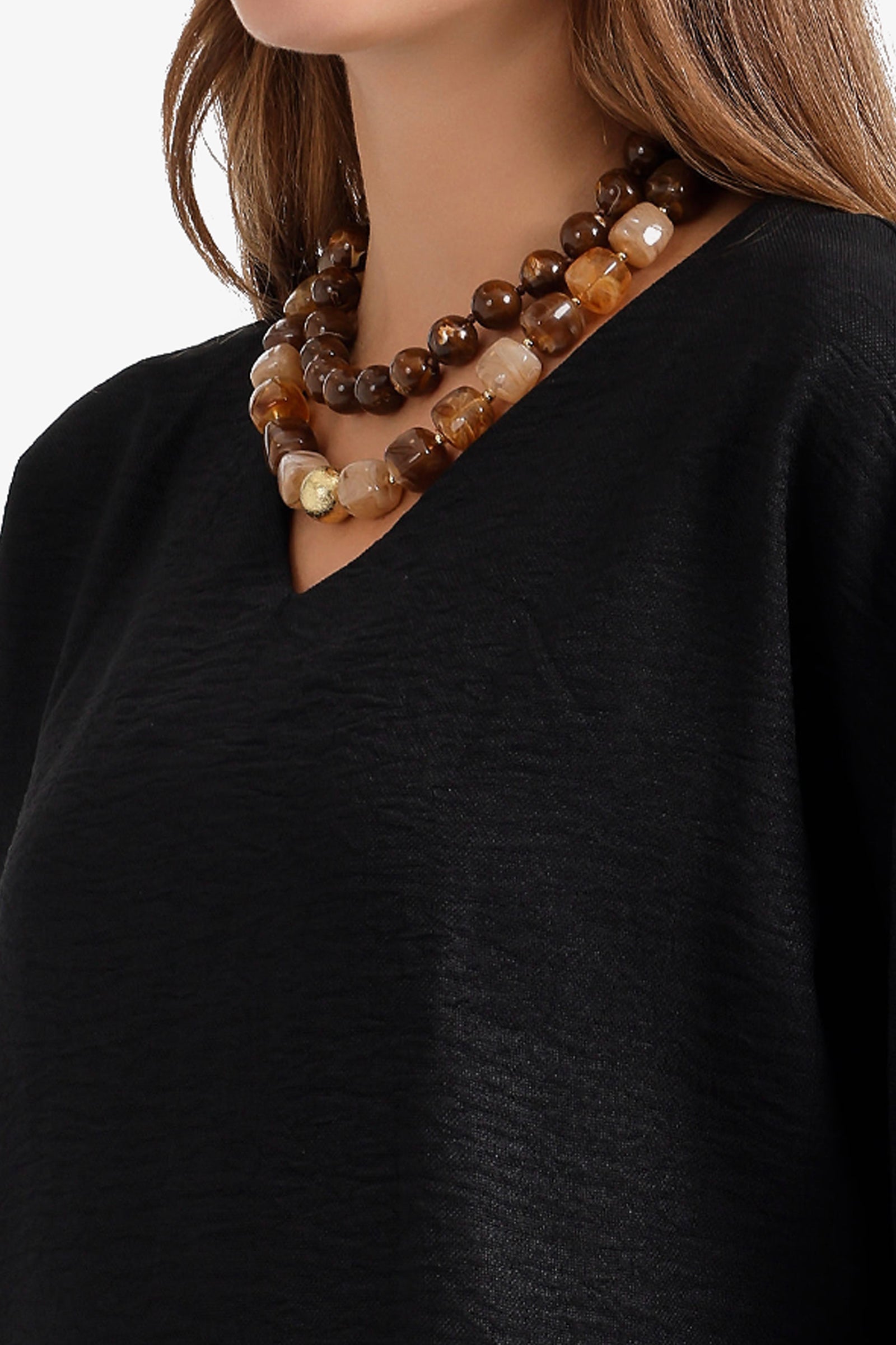 Textured V-Neck Blouse