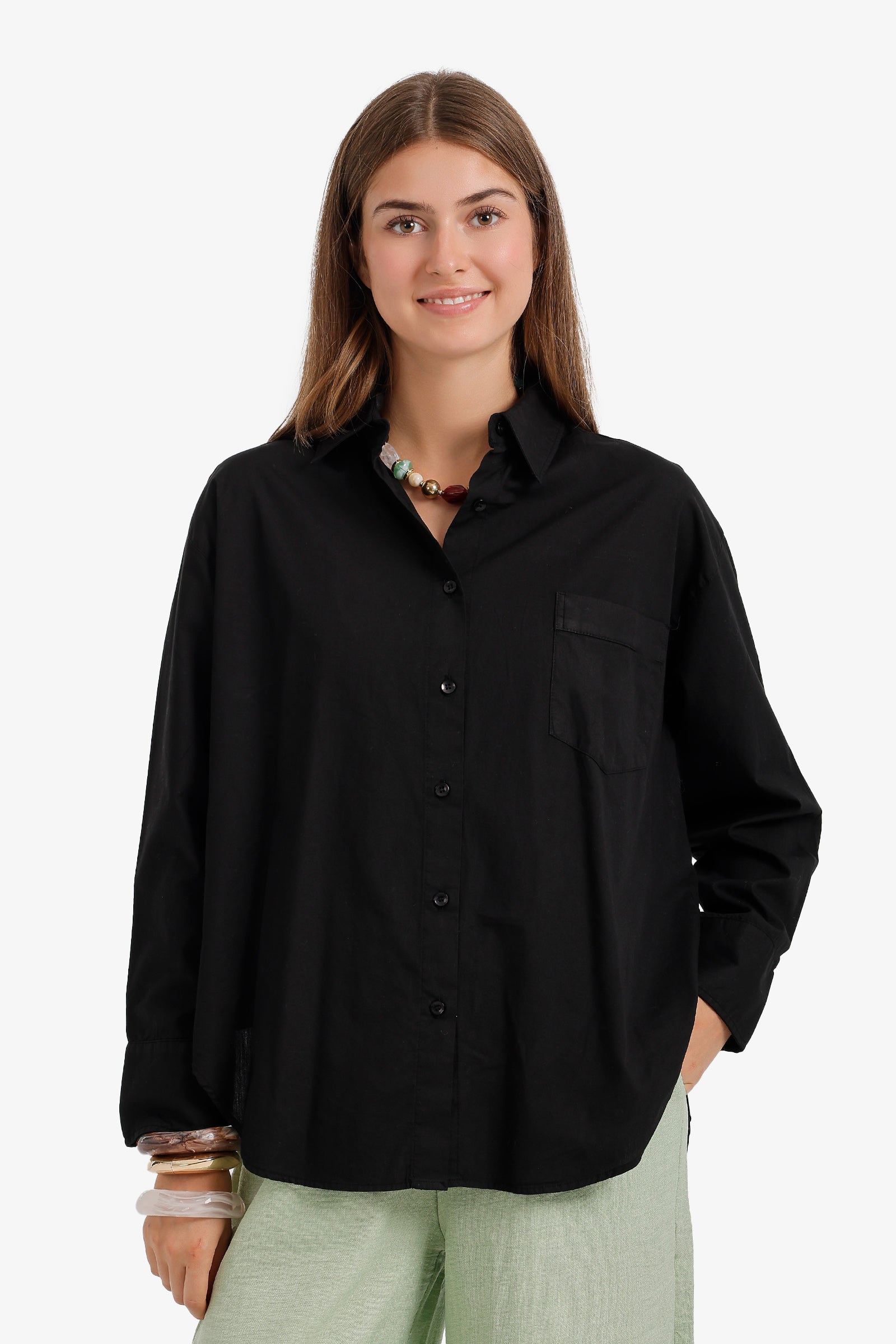 Curved Hem Shirt