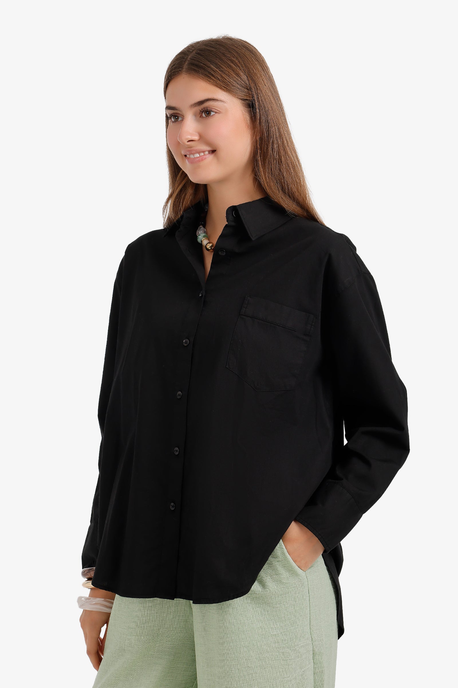 Curved Hem Shirt