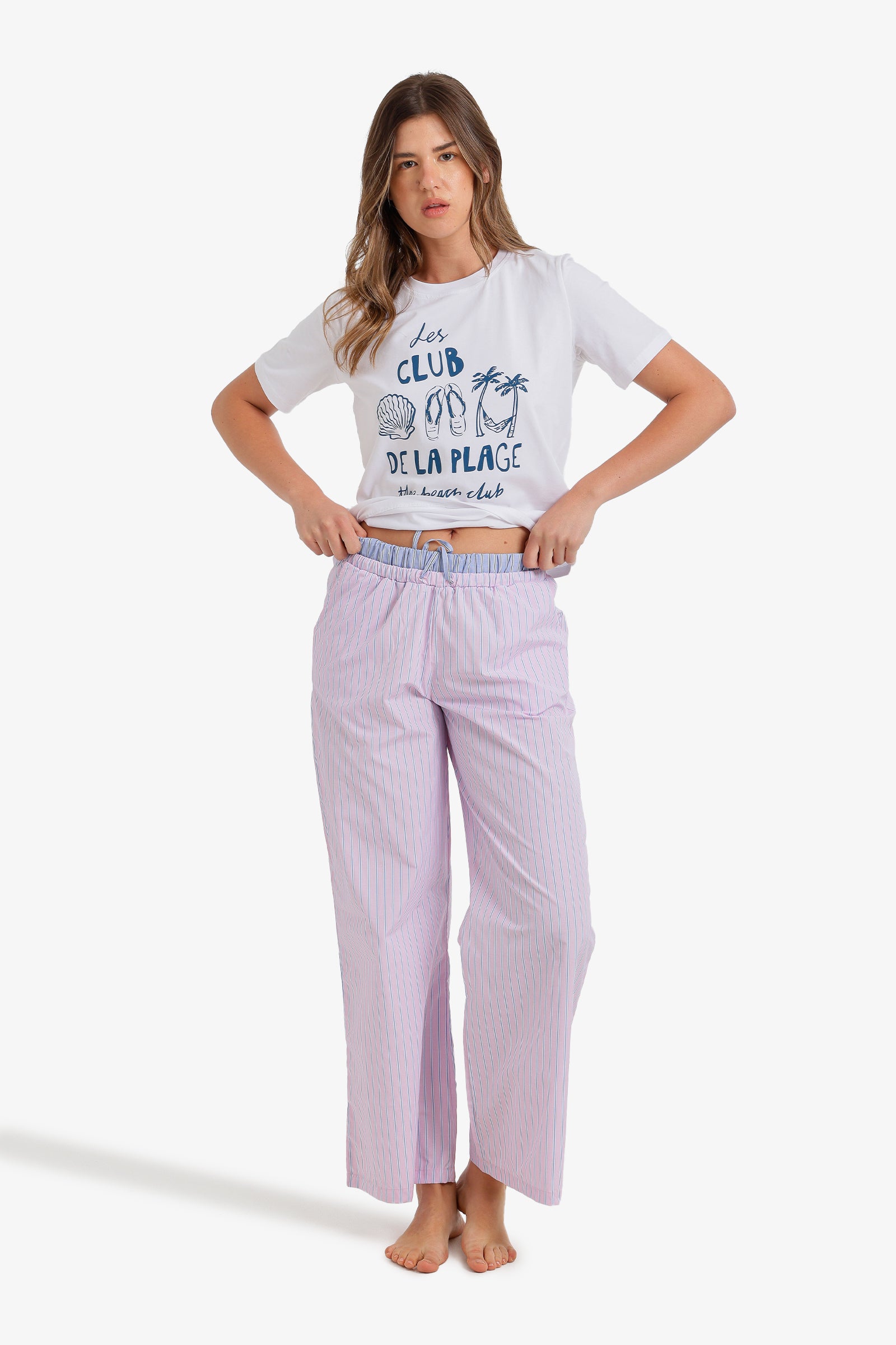 Double-Waistband Pyjama Set