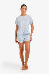 Lips-Print Ribbed Pyjama