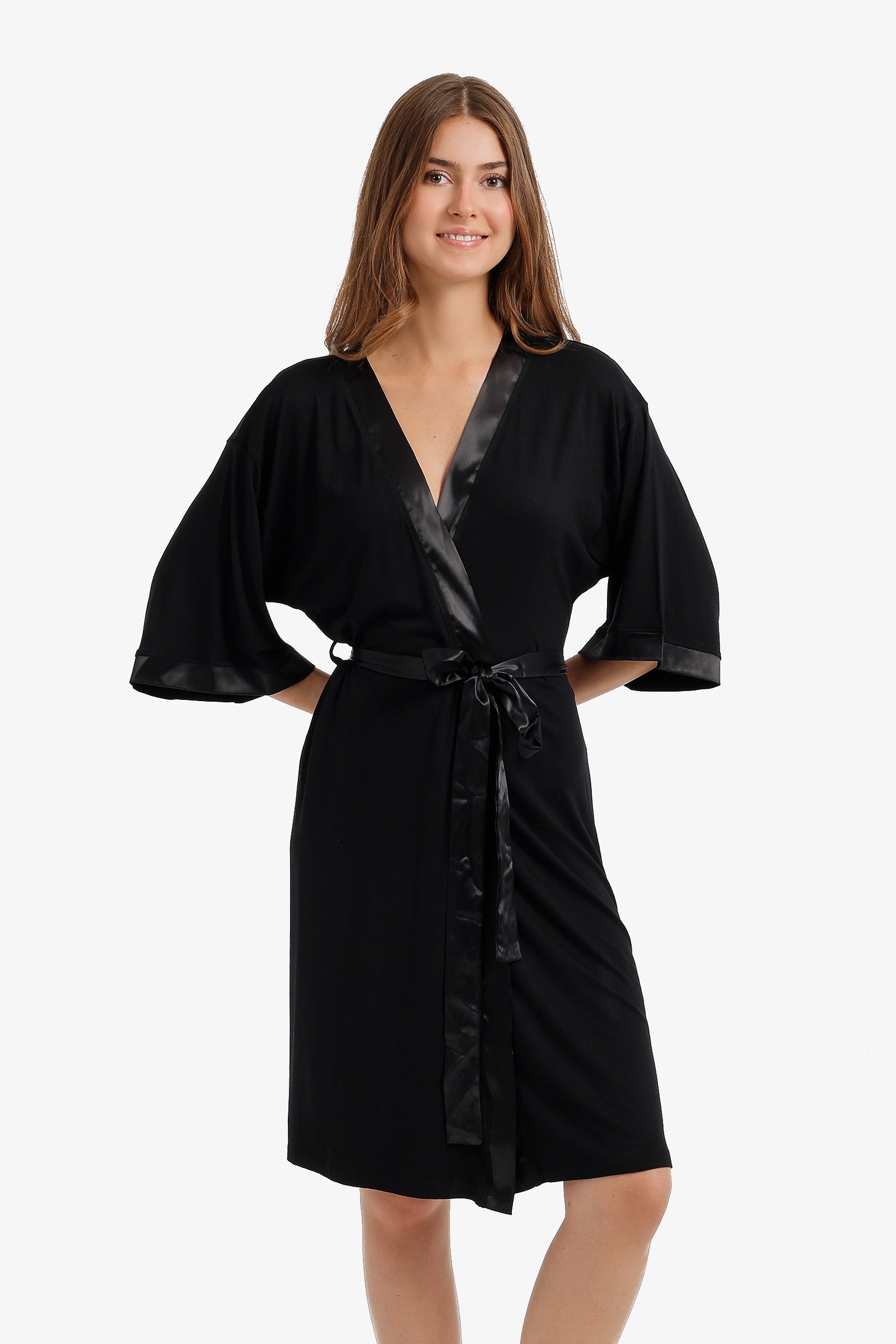 Satin-Trim Robe