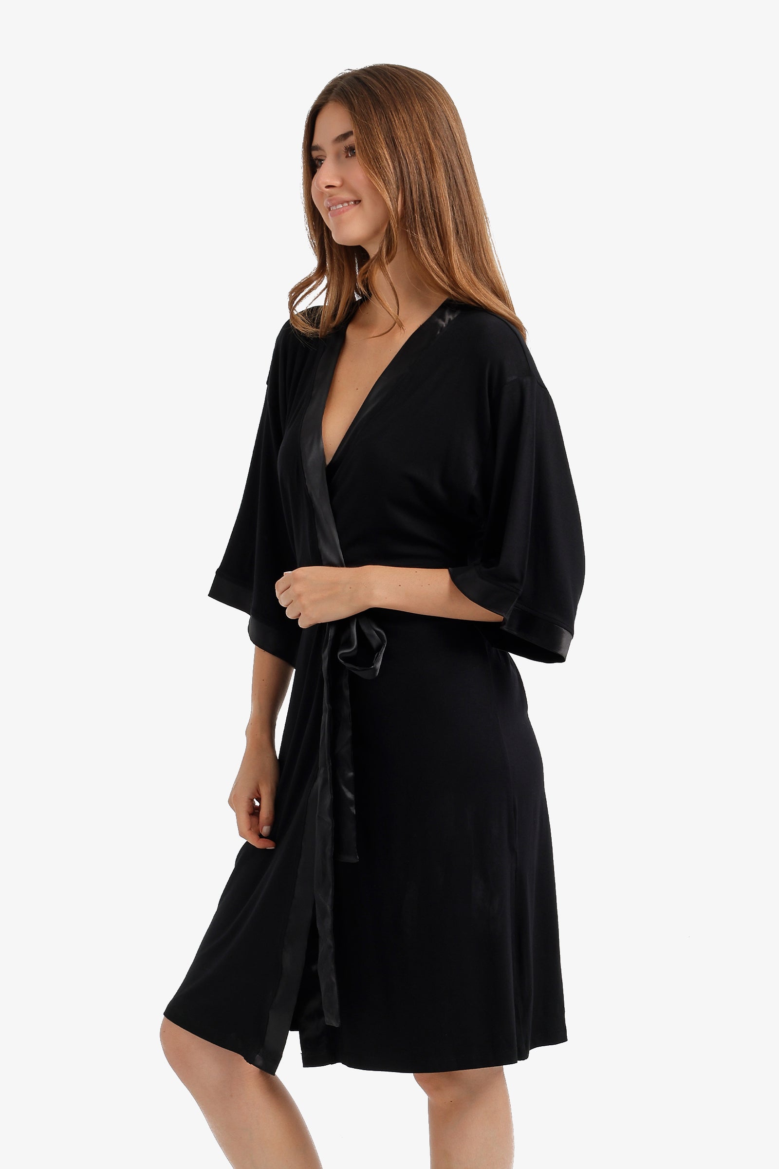 Satin-Trim Robe