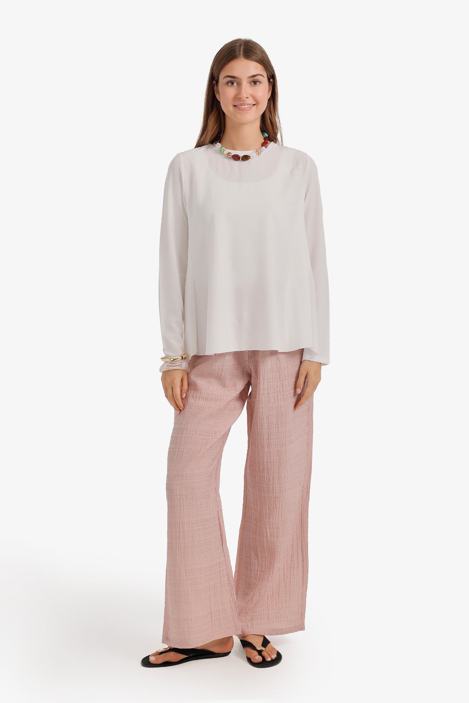 High-Low Flowy Blouse