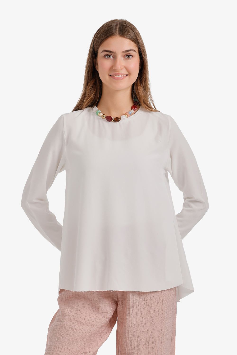 High-Low Flowy Blouse