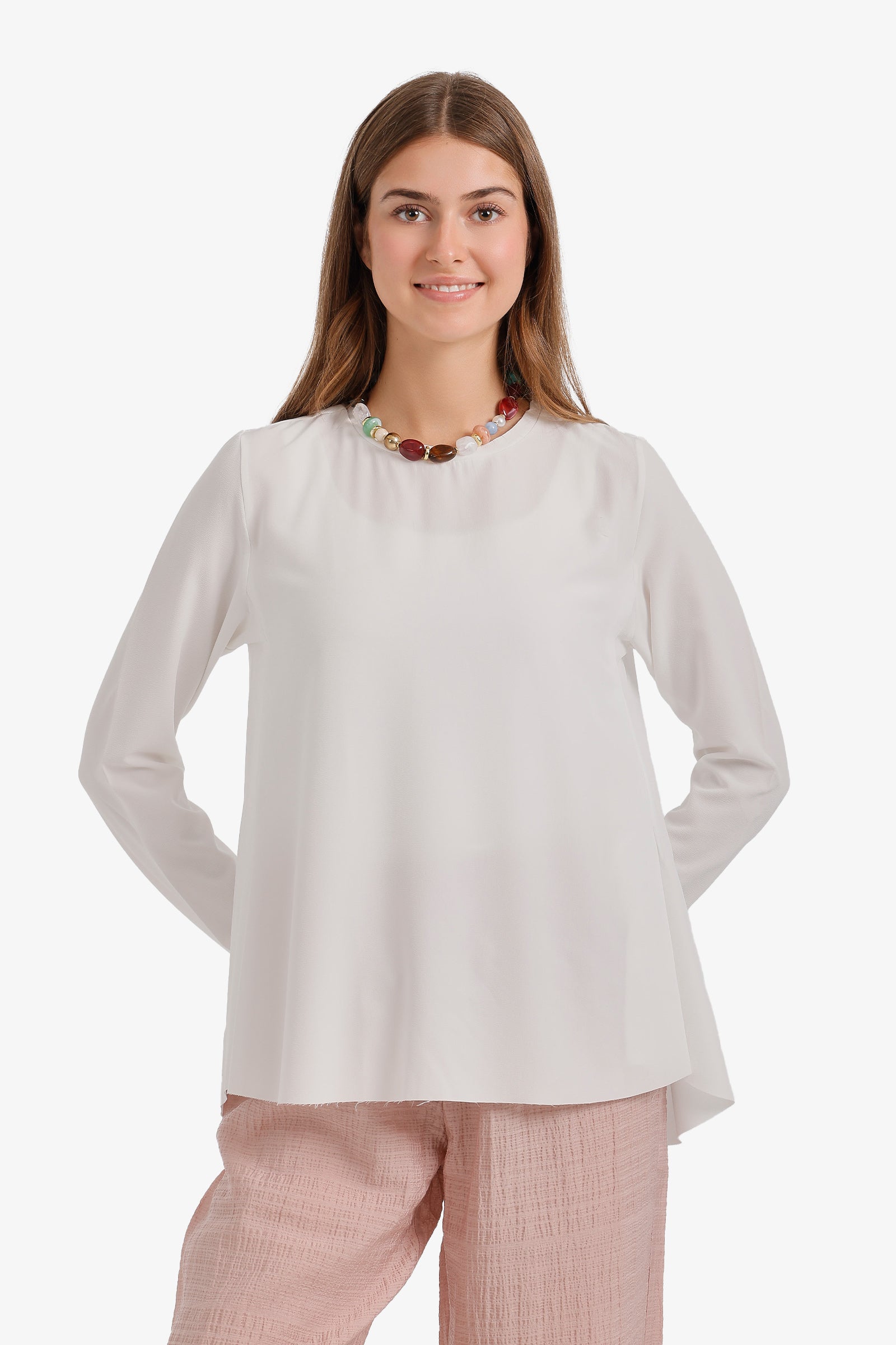 High-Low Flowy Blouse