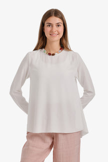 High-Low Flowy Blouse
