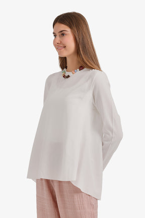 High-Low Flowy Blouse