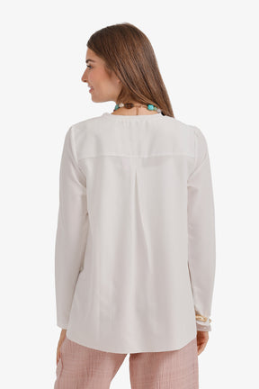 High-Low Flowy Blouse
