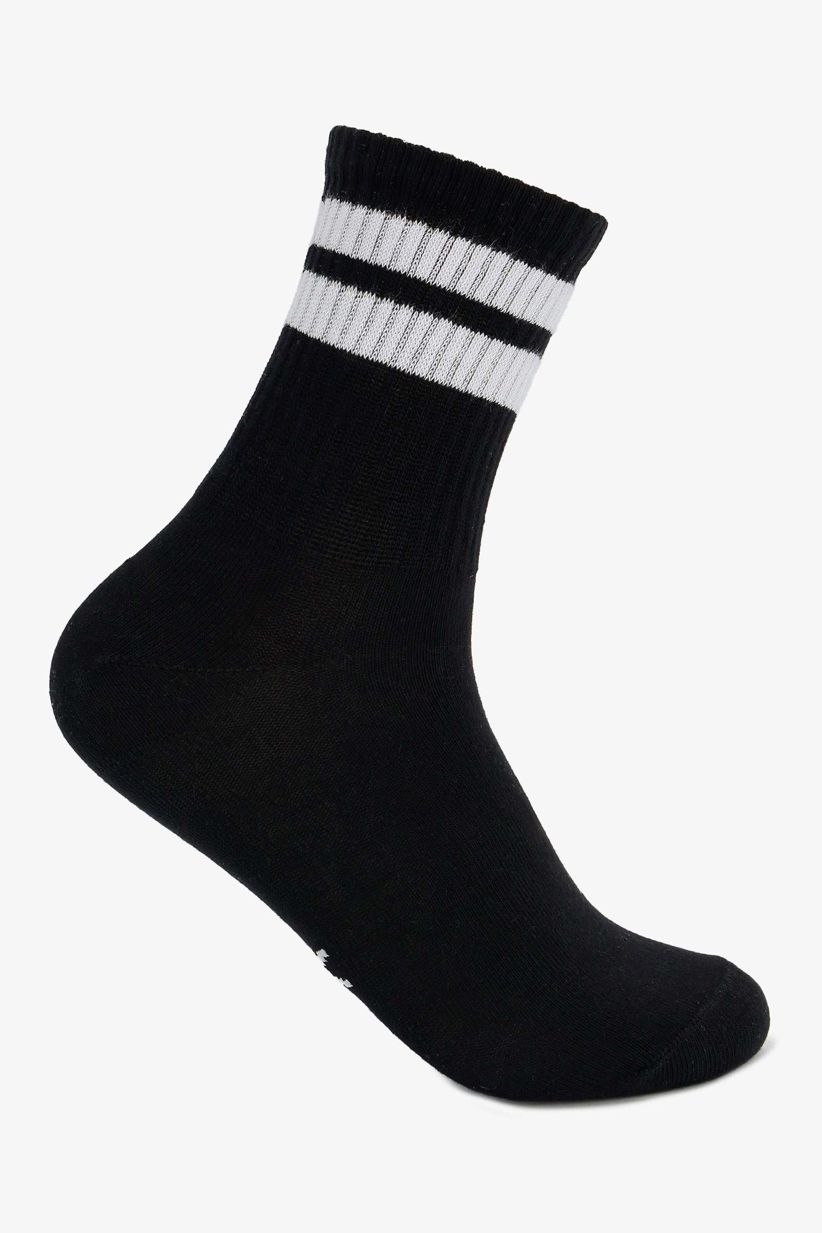 Contrast Striped Socks - 2 Pairs