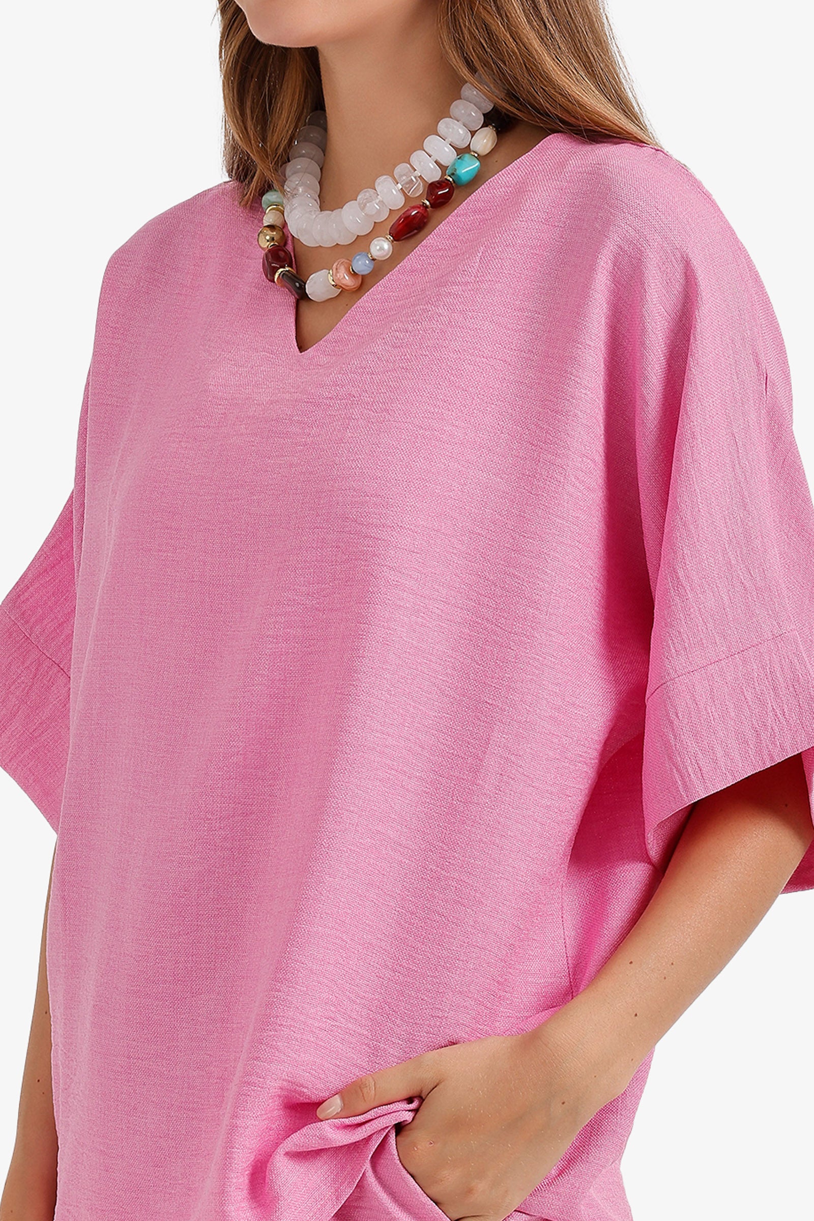 Textured V-Neck Blouse