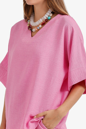 Textured V-Neck Blouse