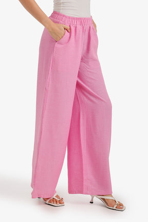 Textured Wide-Leg Pants