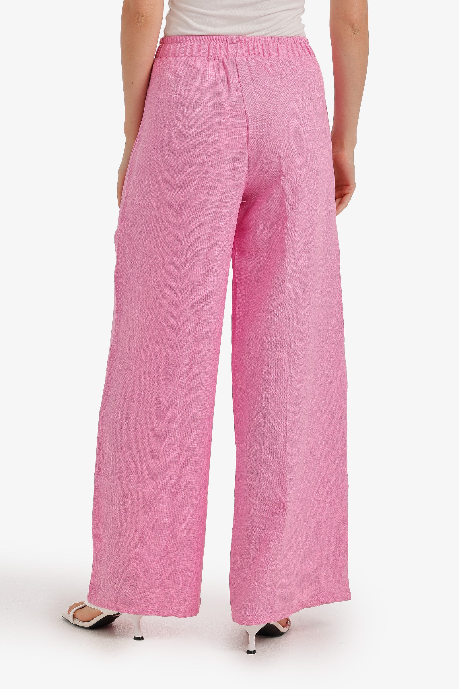 Textured Wide-Leg Pants