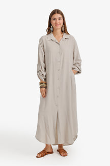 Tab Sleeve Shirt Dress