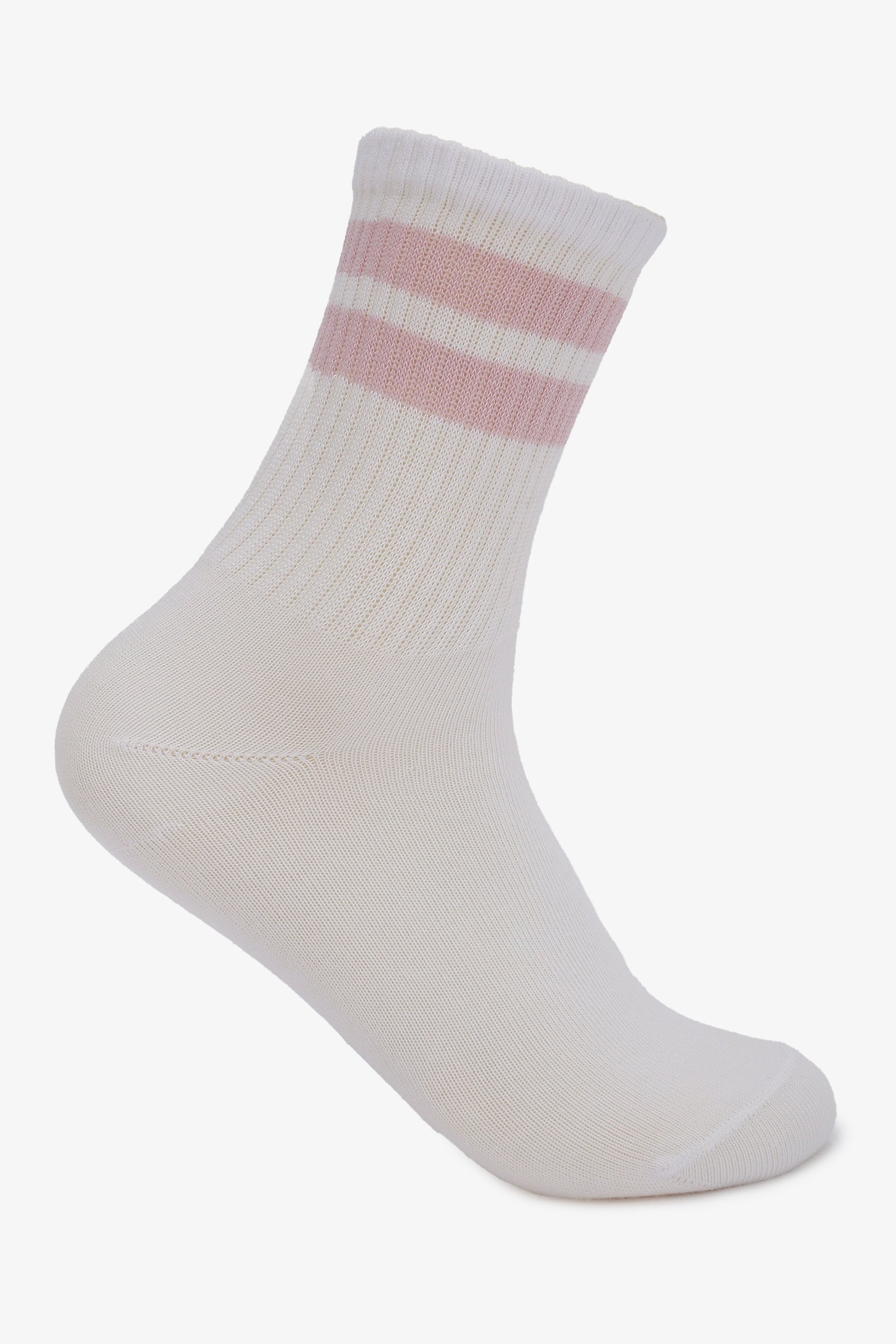 Contrast Striped Socks - 2 Pairs