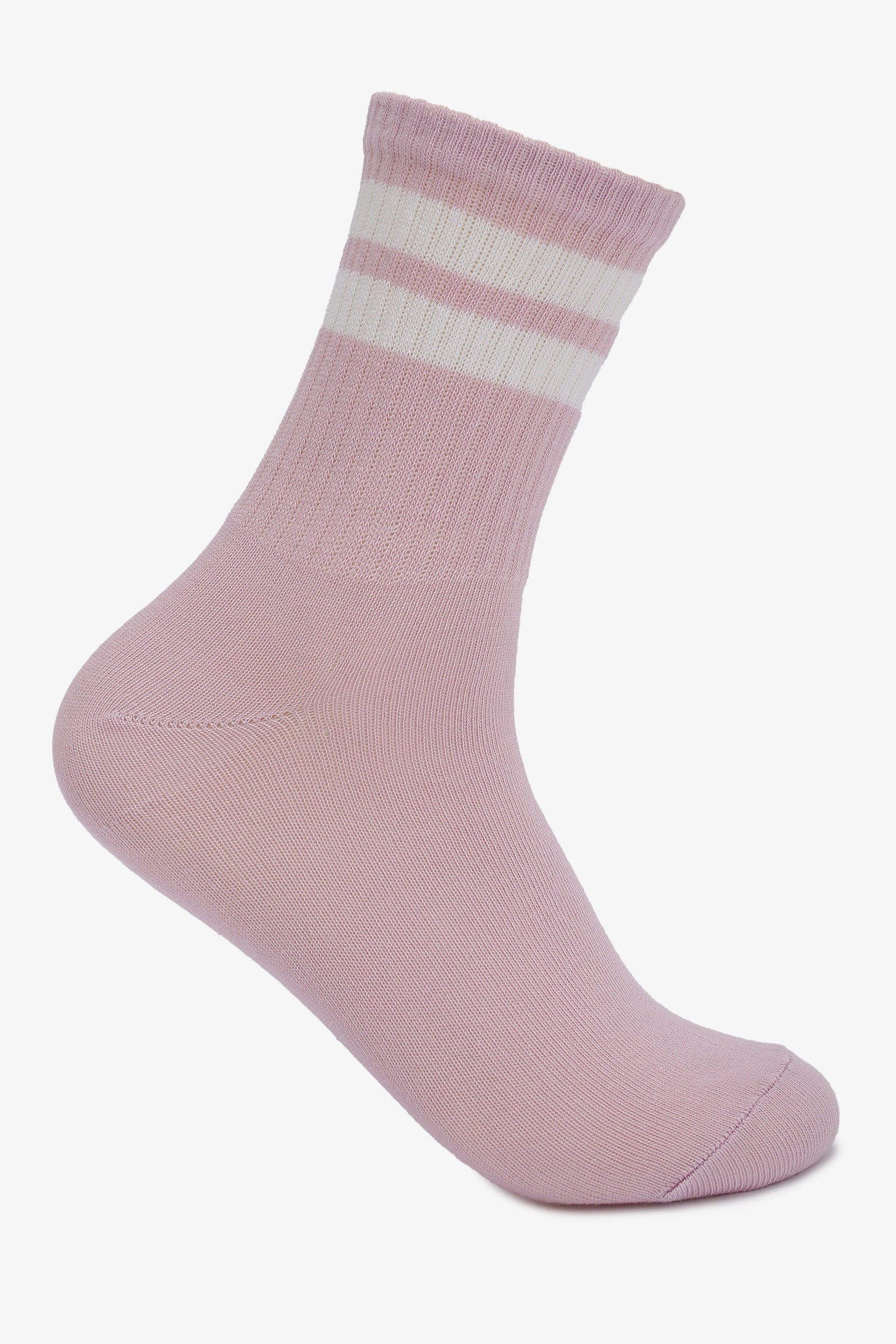 Contrast Striped Socks - 2 Pairs