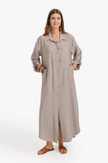 Tab Sleeve Shirt Dress