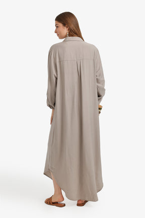 Tab Sleeve Shirt Dress