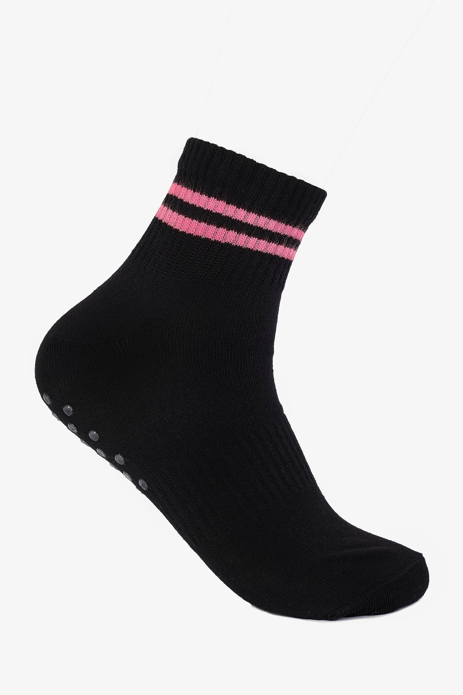 Contrast Striped Grip Socks
