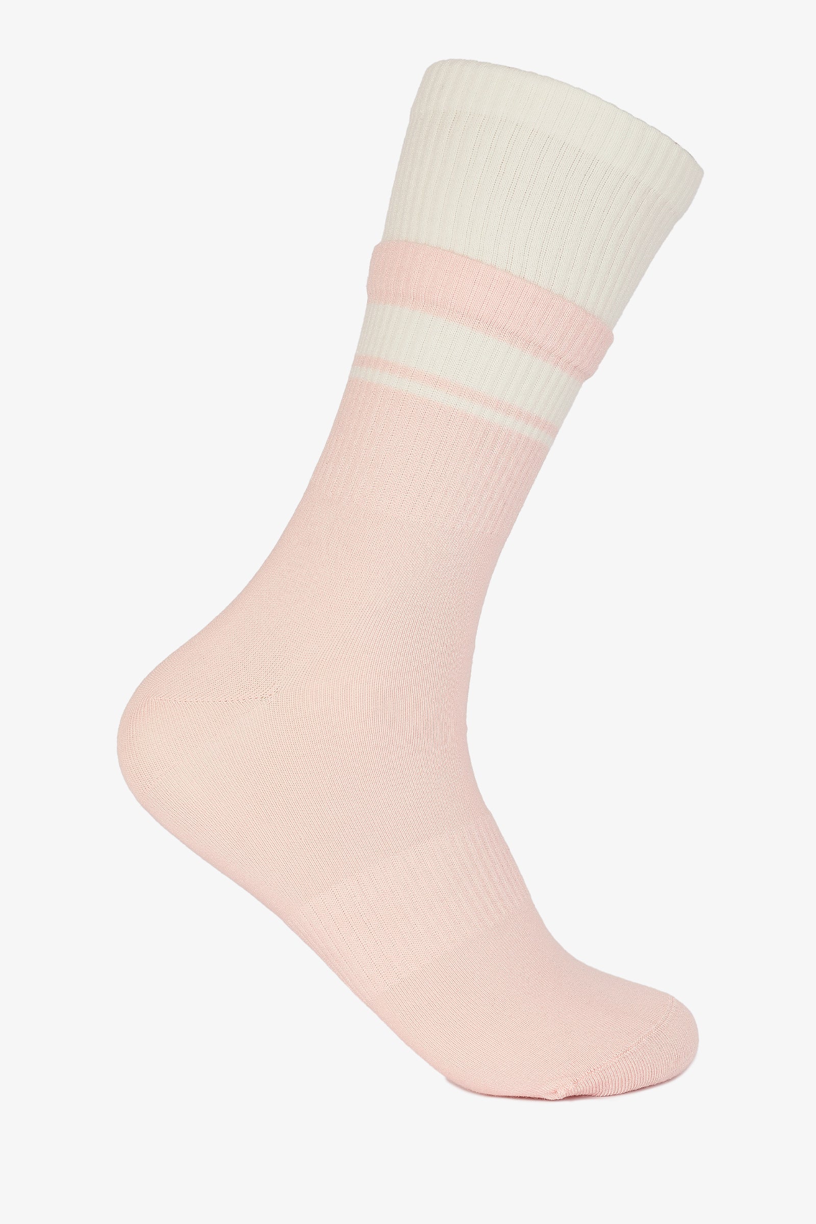 Two-Tone Ribbed Socks