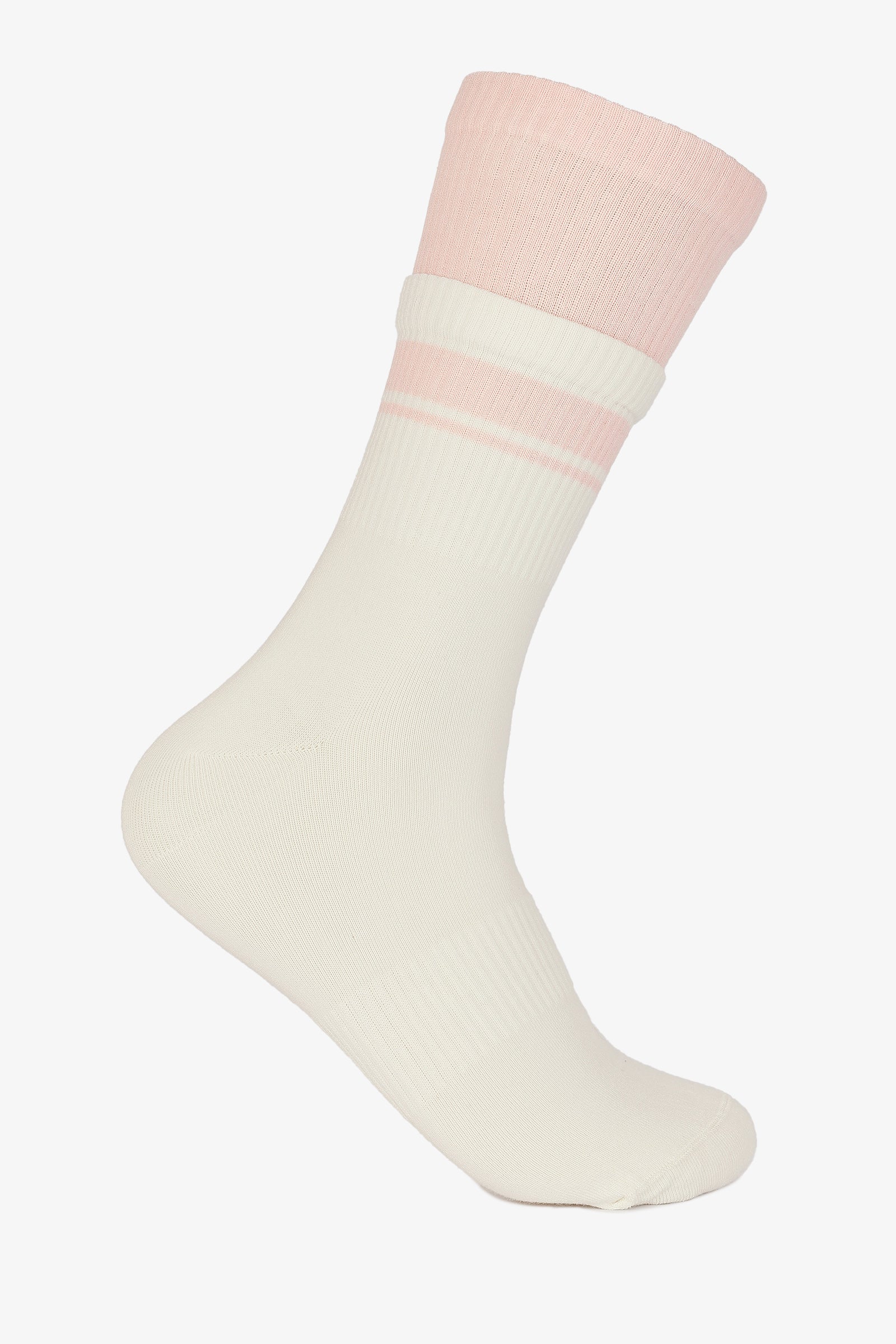 Two-Tone Ribbed Socks