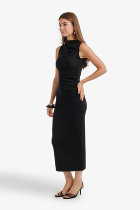 Ruched Sleeveless Dress