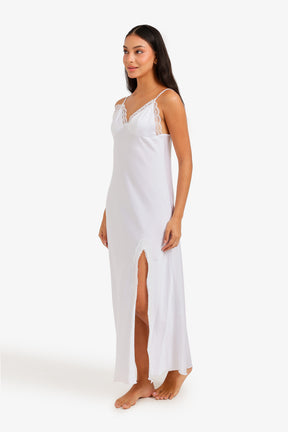 Lace Trim Maxi Nightgown