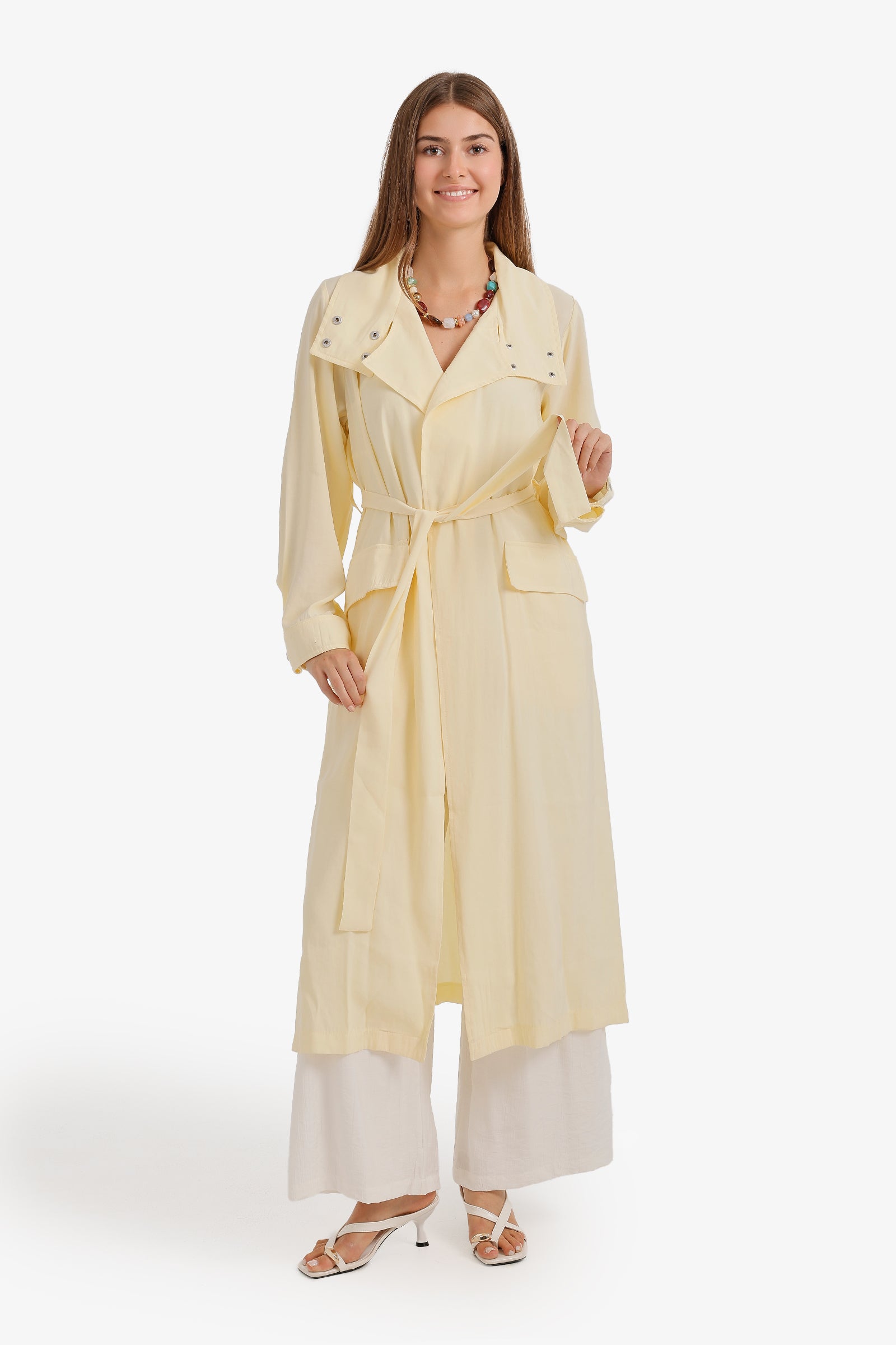 Coat-Style Belted Cardigan