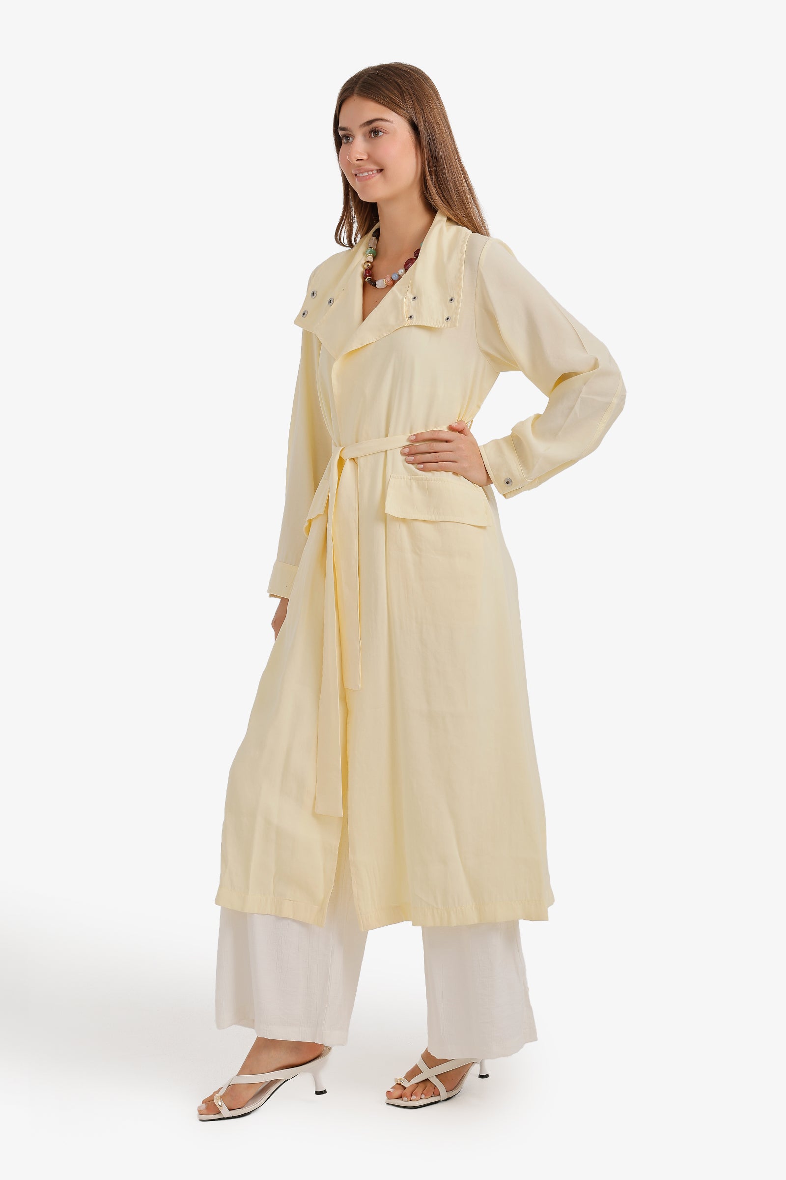 Coat-Style Belted Cardigan