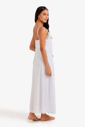 Lace Trim Maxi Nightgown